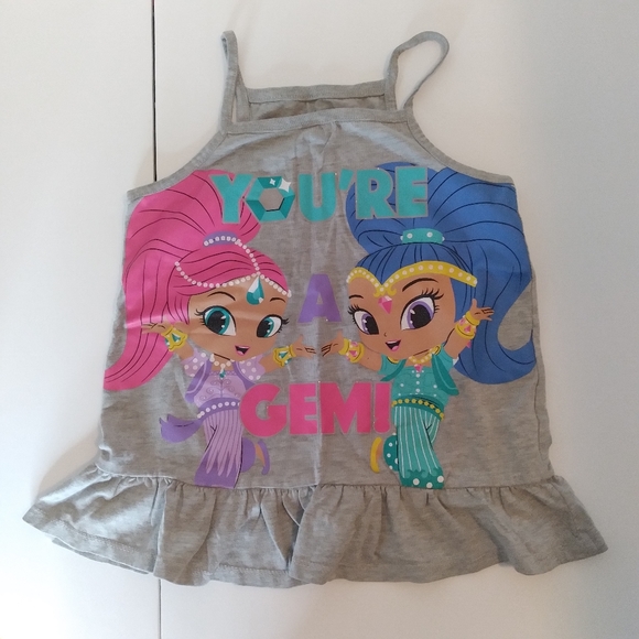 Nickelodeon Shimmer and Shine Graphic Gray Pink Blue Cami - Picture 2 of 14